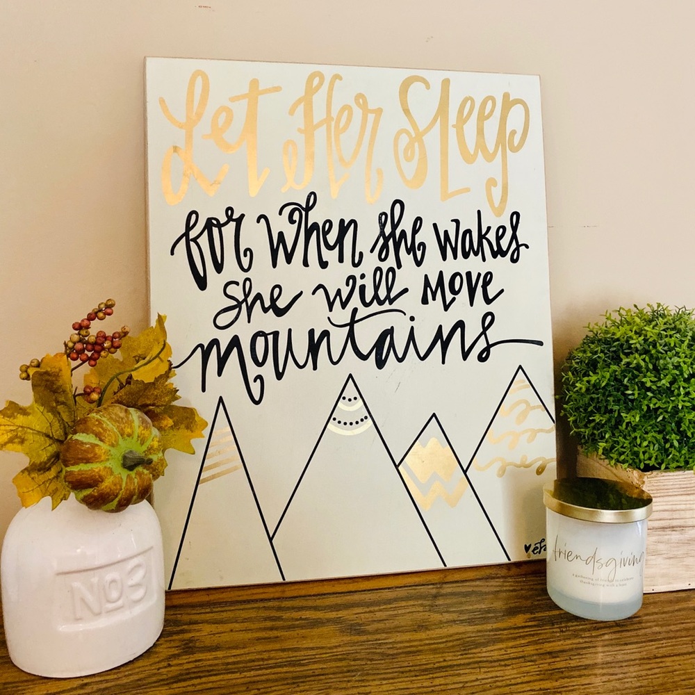 Large ‘Let Her Sleep’ sign